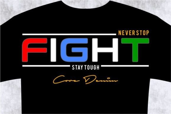 FIGHT T-shirt Design Graphic: Bold SVG Typography for Impact