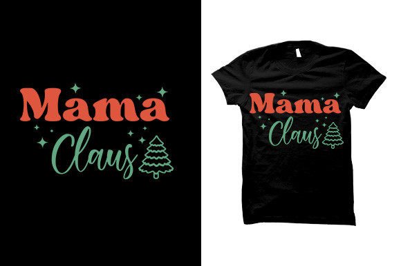 Mama Claus Retro Christmas Graphic: Vintage Holiday Charm