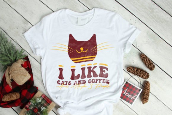 Retro Coffee Cat Lover Graphic T Shirt: A Perfect Blend